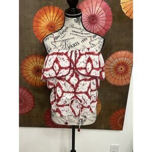 Vintage 90s Vivienne Tam Burgundy Off Shoulder Chiffon Top Rare Find Y2K Sz S